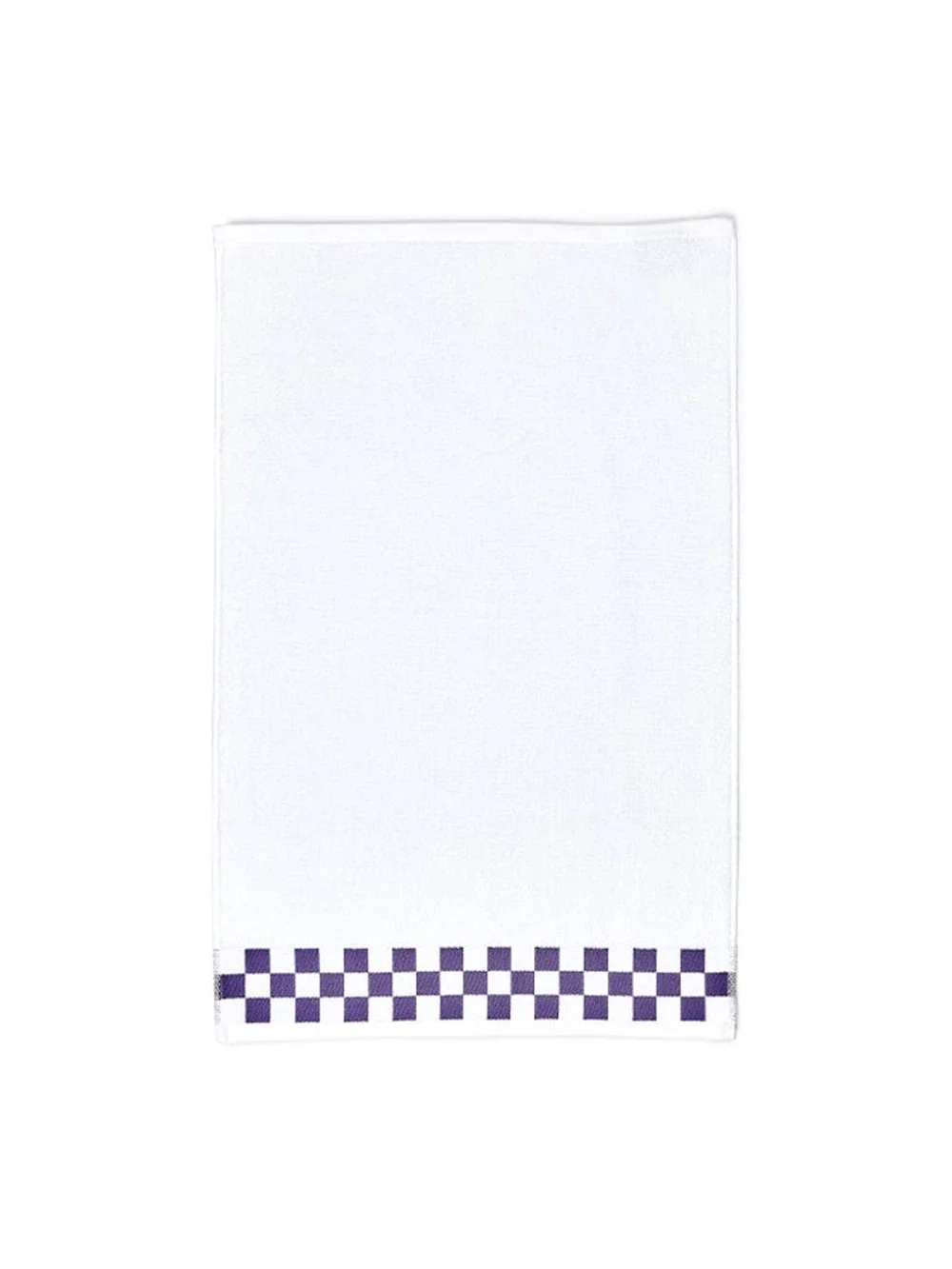 Mackenzie-Childs Cotton Hand Towel with Violet Check Border 19x30 NEW